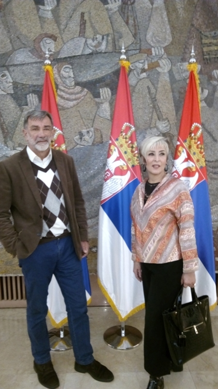 Snezana S. Milojevic i Dragan Trivun u Palati Srbija